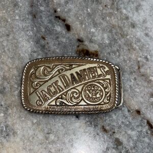 Vtg 2005 Jack Daniel’s Old No. 7 Western Scroll Belt Buckle